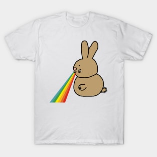 Animals with Rainbow Puke Bunny Rabbit T-Shirt